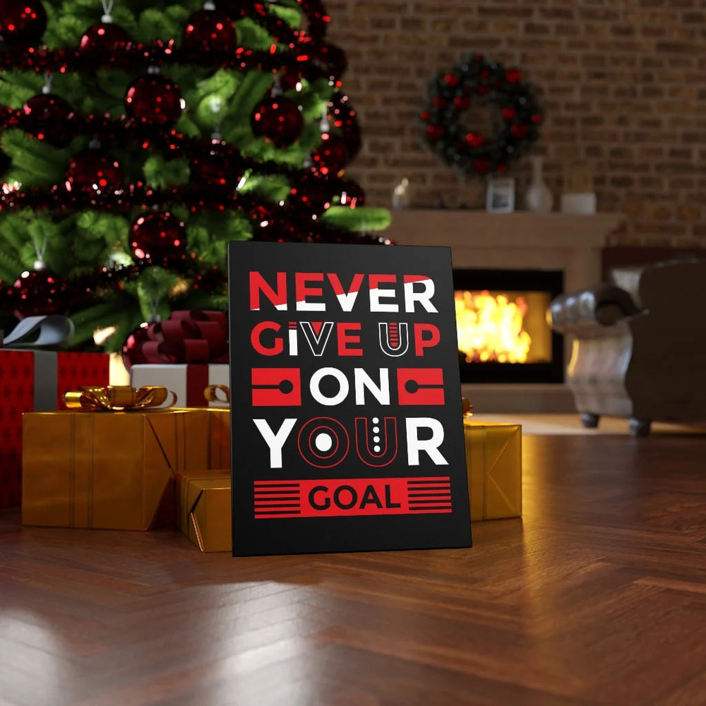 Inspirational Wall Art Never Give Up On Your Goal Wall Art Motivation for